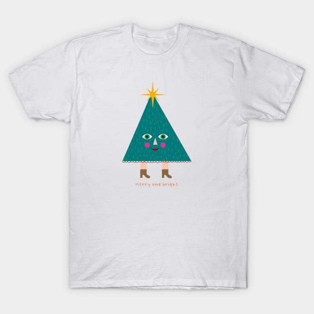 Colorful Cute funny Christmas tree merry Christmas T-Shirt by sugarcloudlb-studio